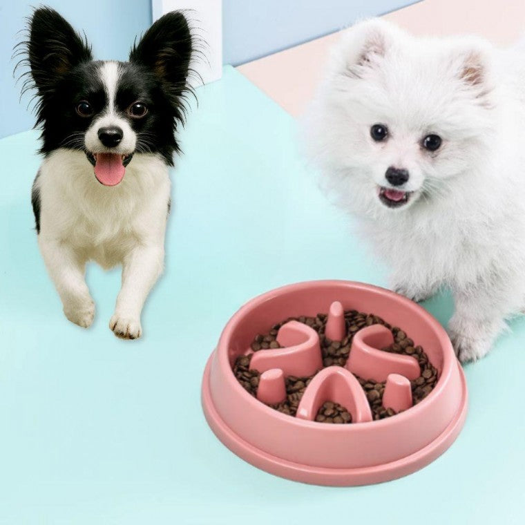 [소형견 / 입문~중급 난이도] 반려동물 슬로우 피더 그릇 급체 방지 식기 펫 밥그릇 반려동물 슬로우 강아지 식기 고양이 밥그릇